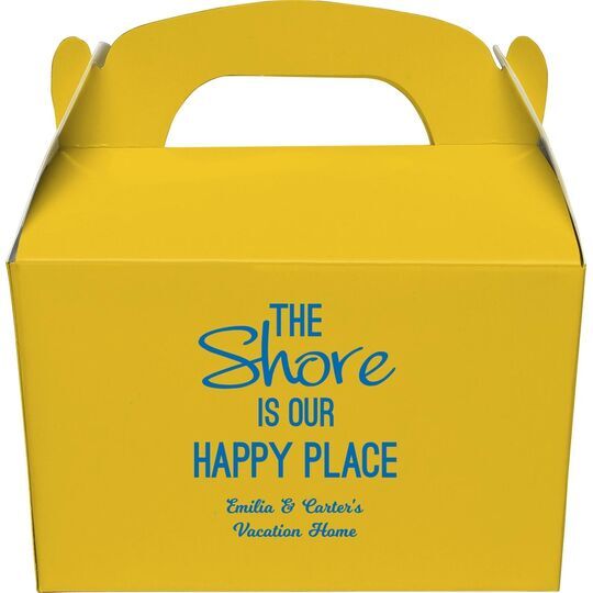 The Shore Is Our Happy Place Gable Favor Boxes